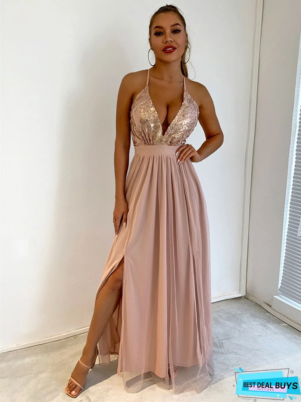 Sexy Suspenders Slits Big Swing Dresses and Dresses