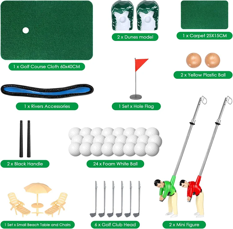  Mini indoor Golf Game Competition Pack, Mini Golf Game Indoor  Use, Includes Additional Golf Accessories, Putting Green and Clubs, Mini  Golf Set with 35 Shotmaker Golfer, Mini Golf Course Indoor Play 