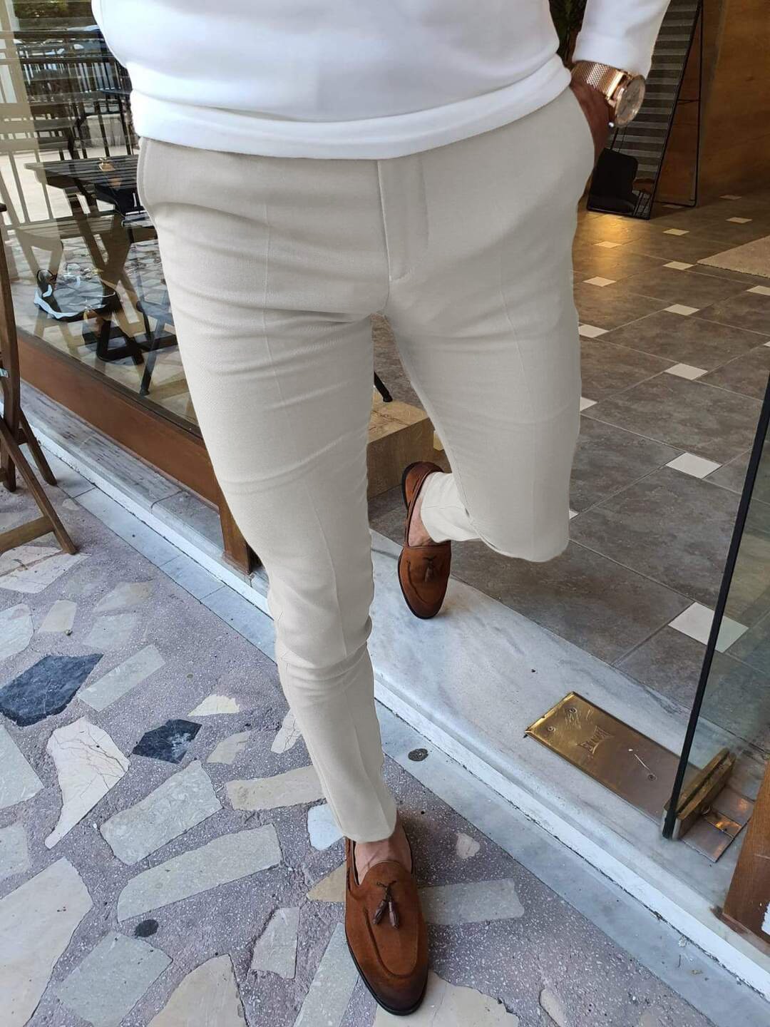 🔥Sale🔥Verno Slim Fit Special Edition White Pants