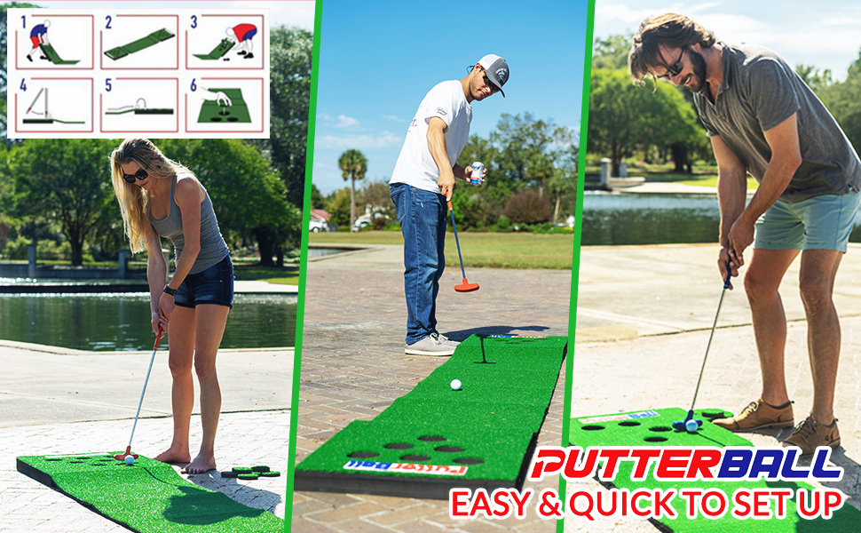 Putting Green Golf Set - Indoor and Outdoor Golf Game