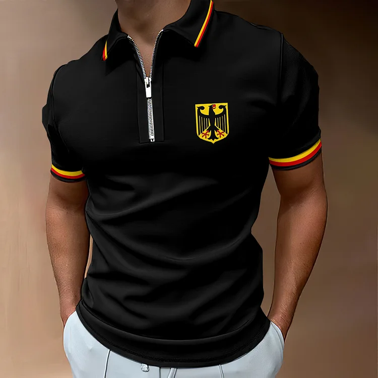 Simpfit Poloshirt für Herren mit „Make Germany Great Again 2025“-Print