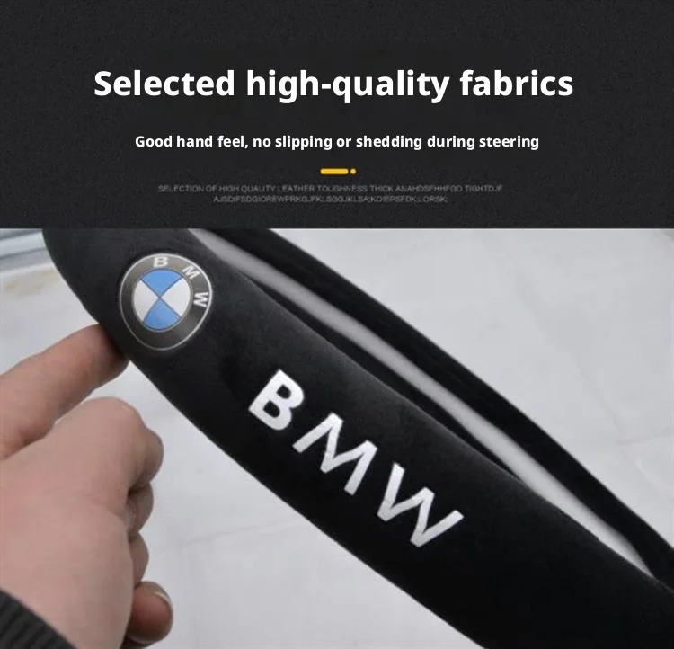 New car short plush non-slip steering wheel cover