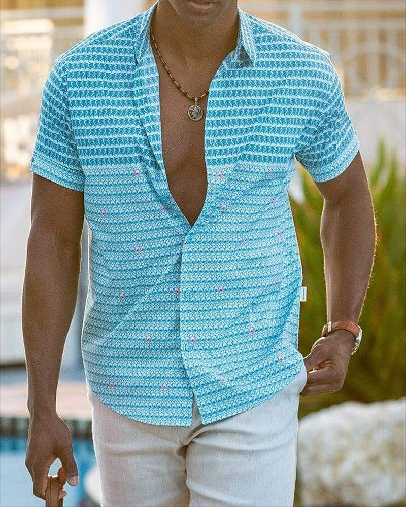 Men's Casual Shirt Short Sleeve-20