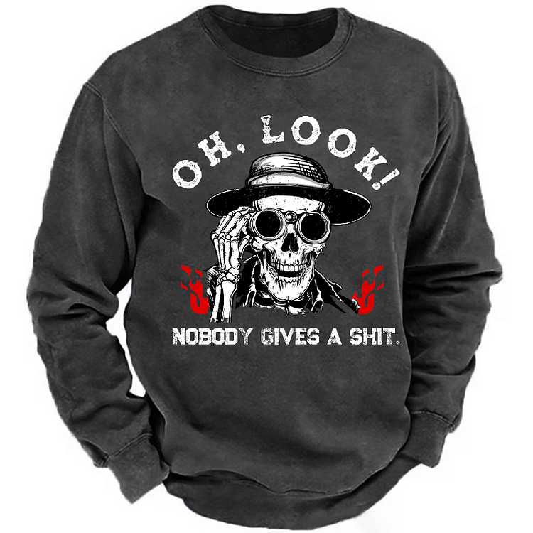 Oh Look Nobody Gives A Shit Sweatshirt-Custom Your Name