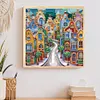 Colorful City House - Partial Special Shaped Diamond Painting 30*30cm