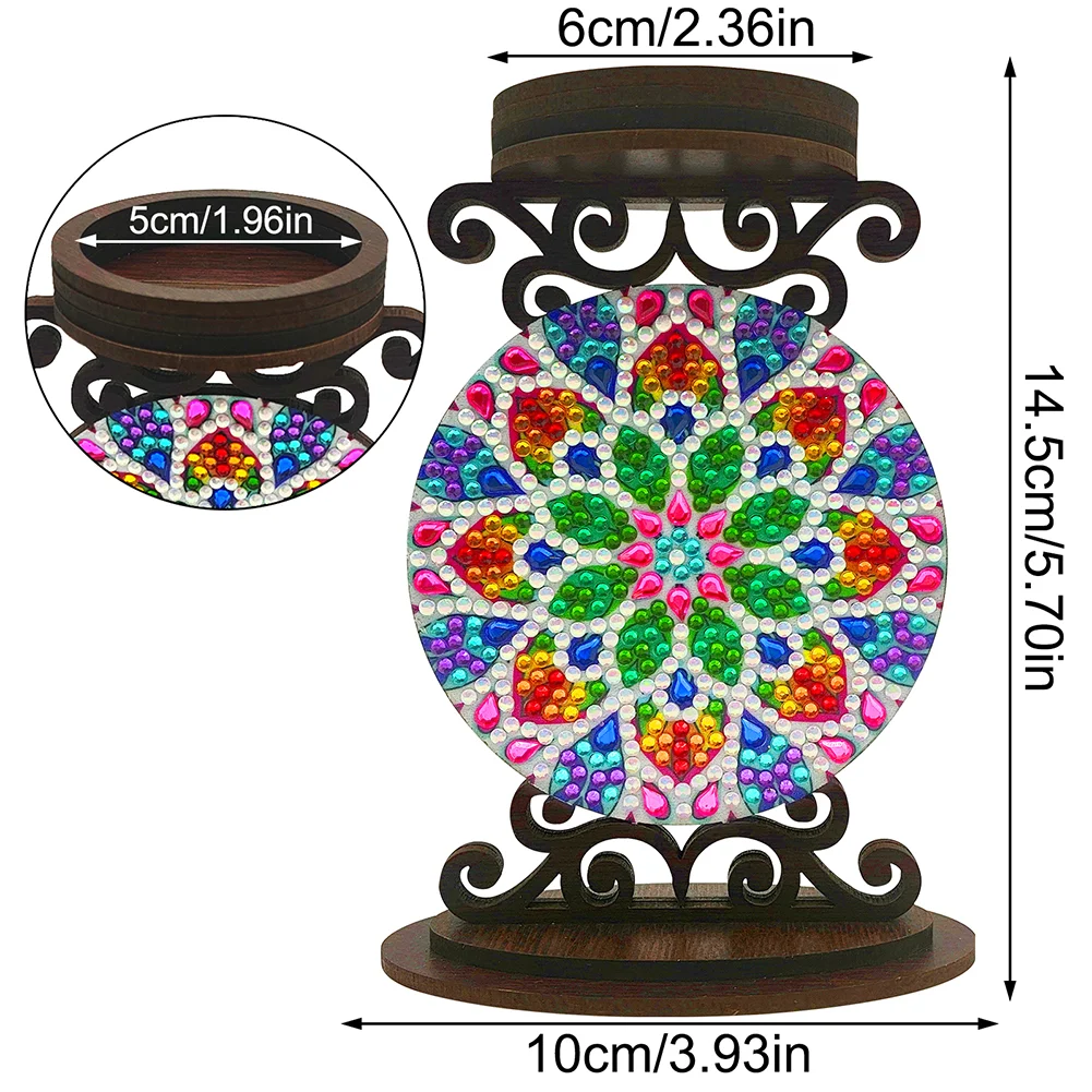 DIY Mandala Diamond Painting Candle Holder Ornaments Aromatherapy Candle Holder