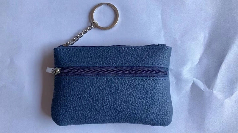 Women’s Solid Color Pu Leather Zipper Coin Purses