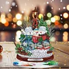 DIY Christmas Snowman Diamond Painting Desktop Ornaments