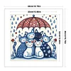 Blue And White Porcelain-Cat-11CT Stamped Cross Stitch 40*40cm/15.75*15.75in