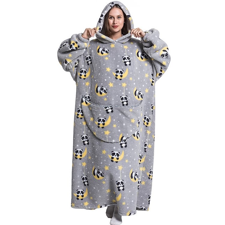 Loose Fleece Oversize Blanket Hooded Pajamas Hoodie