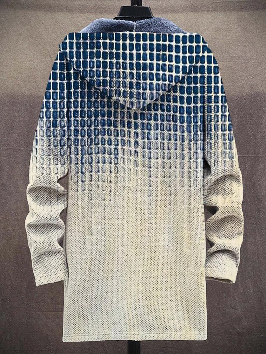 Unisex Color Crystal Gradient Art Print Plush Thick LongSleeved