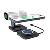3-in-1 Wireless Charger Magsafe Magnetic Wireless Charger Foldable With Retractable Cable