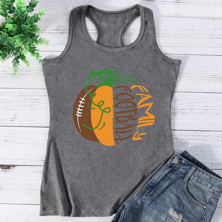 Pumpkin Football Vest Top