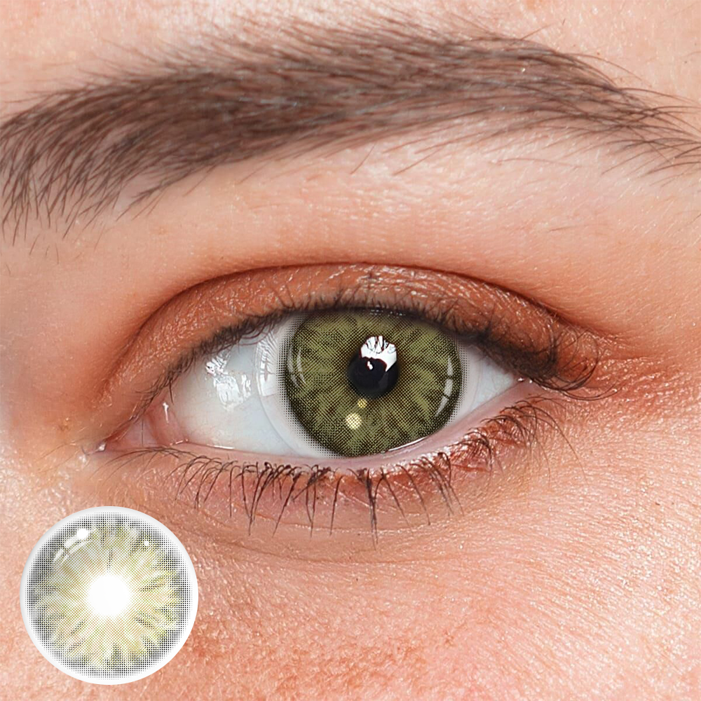 Cyrene Honey Green Coloured Contact Lenses