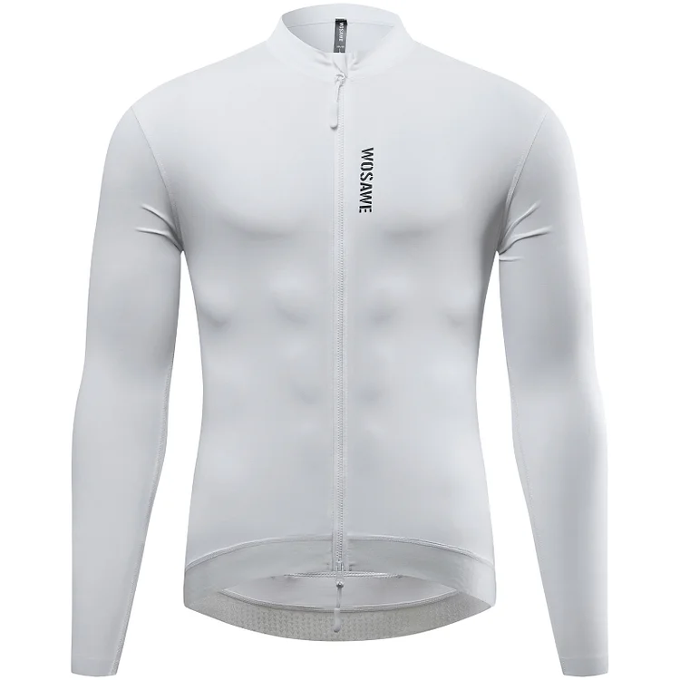 WOSAWE Men's Seamless Road Bike Shirts High elasticity Ykk Zipper