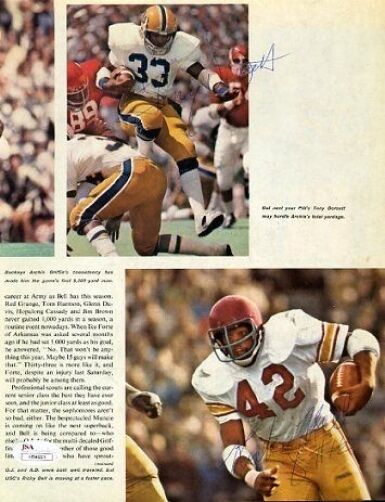 Ricky Bell Tony Dorsett 1977 Signed Jsa Certed 8x10 Photo Poster painting Photo Poster painting Autograph