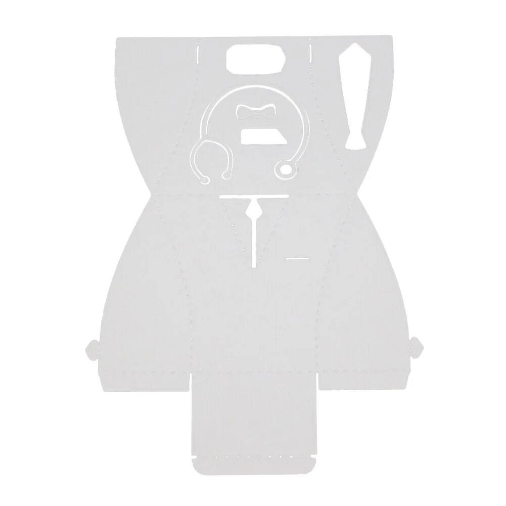 3 Styles Man's Suit Gift Box Metal Cutting Dies Tie Stencil For DIY Scrapbooking Card Making Album Embossing Stamps And Die