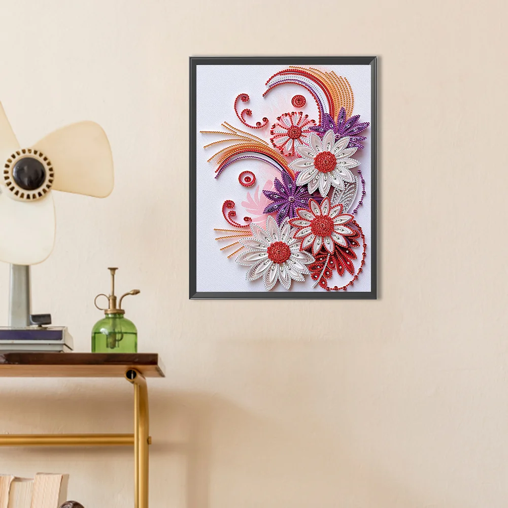 Diamond Painting - Partial Special Shaped Drill - Flower(Canvas|30*40cm)