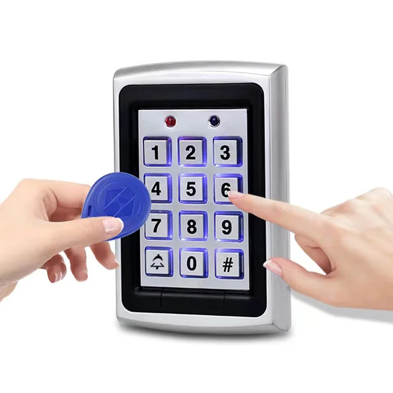 Office Building Import And Export ID Card Waterproof Door Lock 125khz RFID Standalone Door Keypad Access Control