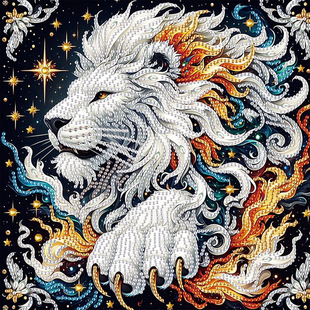 Lion 30*30cm(canvas) special shaped drill diamond painting