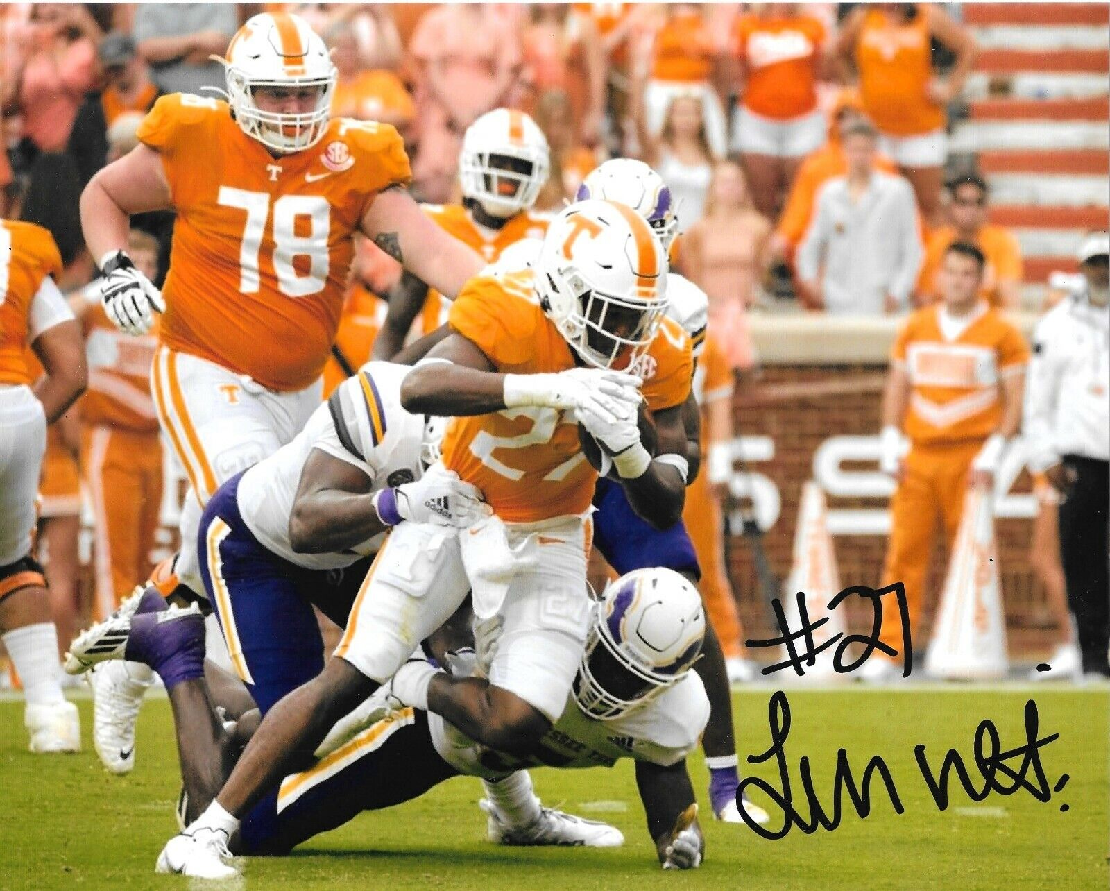 LEN'NETH WHITEHEAD HAND SIGNED TENNESSEE VOLUNTEERS 8X10 Photo Poster painting W/COA