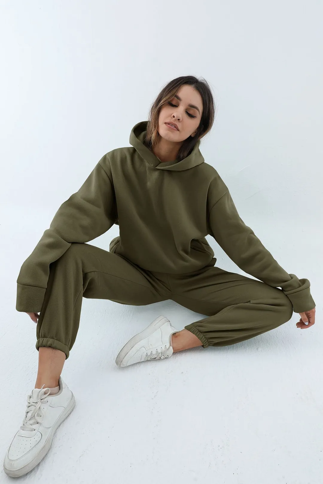 Nigikala Nigikala And Winter Women's Casual Fashion Thick Long-Sleeved Trousers Two Sets