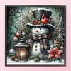 Christmas Snowman-11CT Stamped Cross Stitch 40*40cm/15.75*15.75in