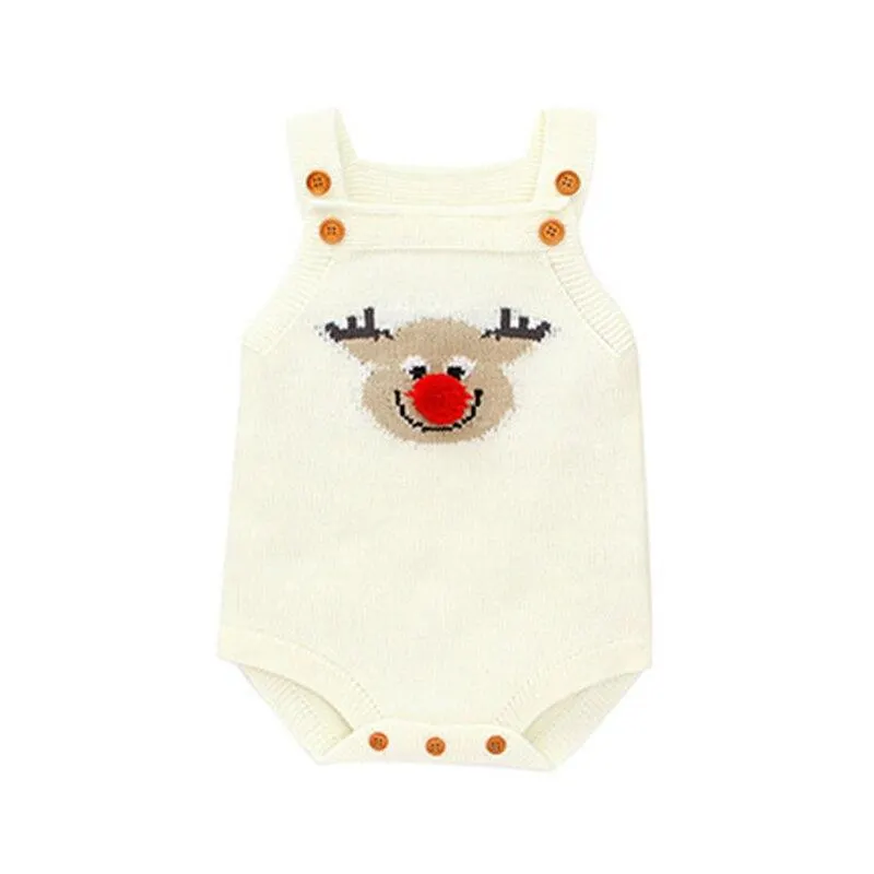 Autumn Winter Infant Baby Romper Newborn Baby Boy Girl Cute Lion Head Braces Clothes Rompers Baby Boys Girls Knitted Rompers