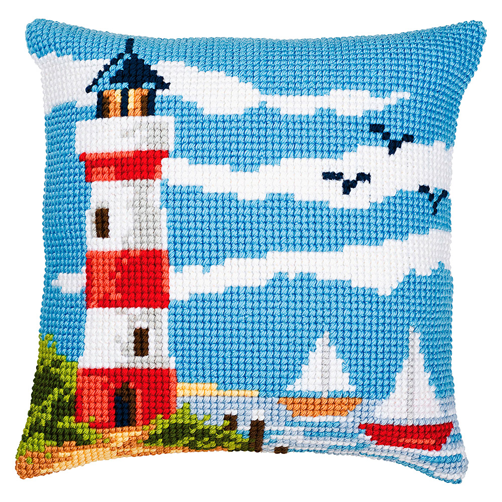 

Seaside - 11CT Stamped Cross Stitch Pillowcase - 40*40CM, 501 Original