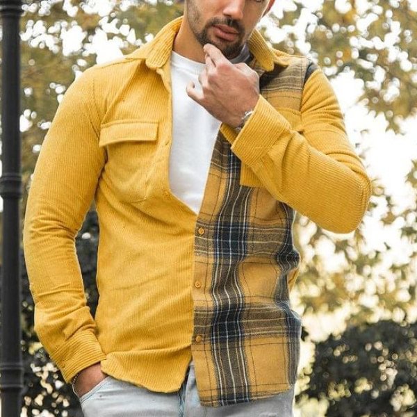 Corduroy Check Textured Shirt
