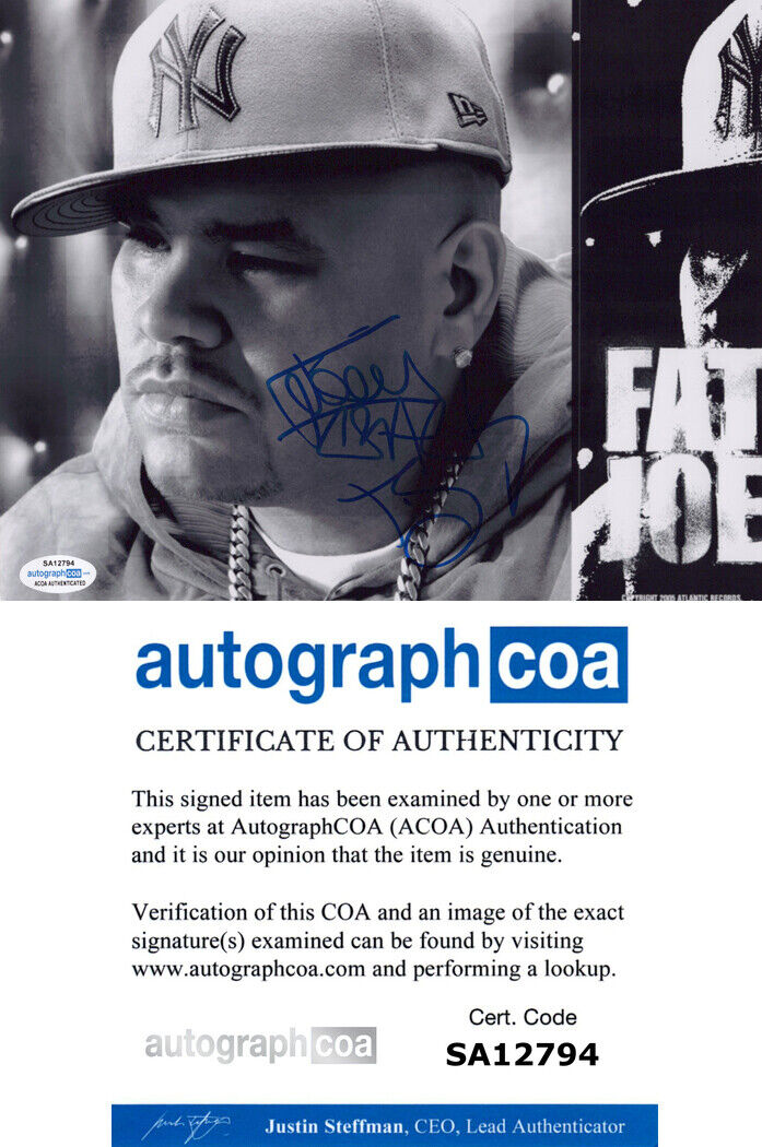 FAT JOE signed Autographed 8X10 Photo Poster painting b Rapper RARE AUTOGRAPH Joey Crack ACOA