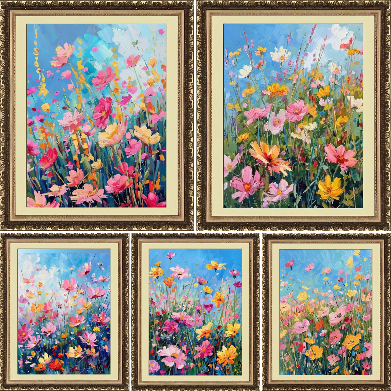 Flower 11CT/14CT Stamped Cross Stitch 45*60CM