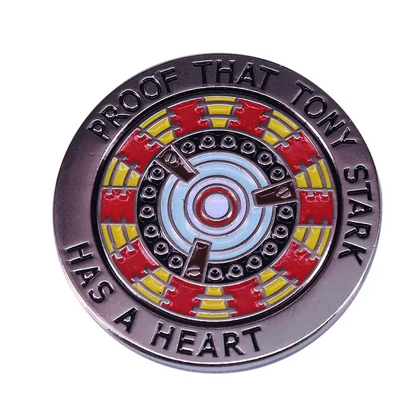 Foto del pin Corazón de Acero Brillante