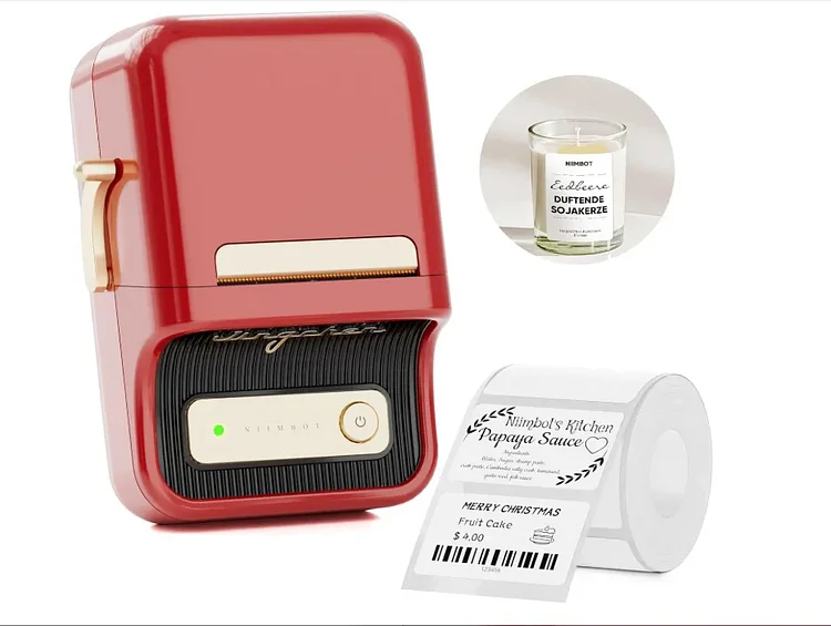 Label Maker, Thermal Label Printer, Portable Inkless Label Makers for Home/Office/Business, with 1 Pack 50x30mm White Label, Compatible with iOS & Android,