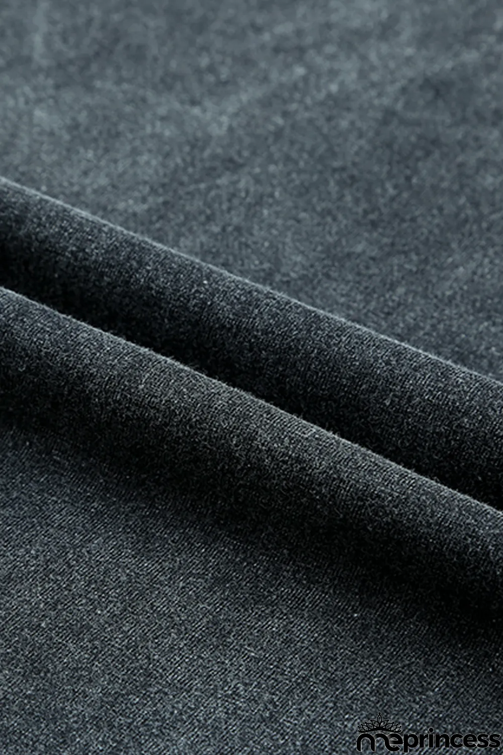 Black Mineral Washed Casual Short Sleeve Tee