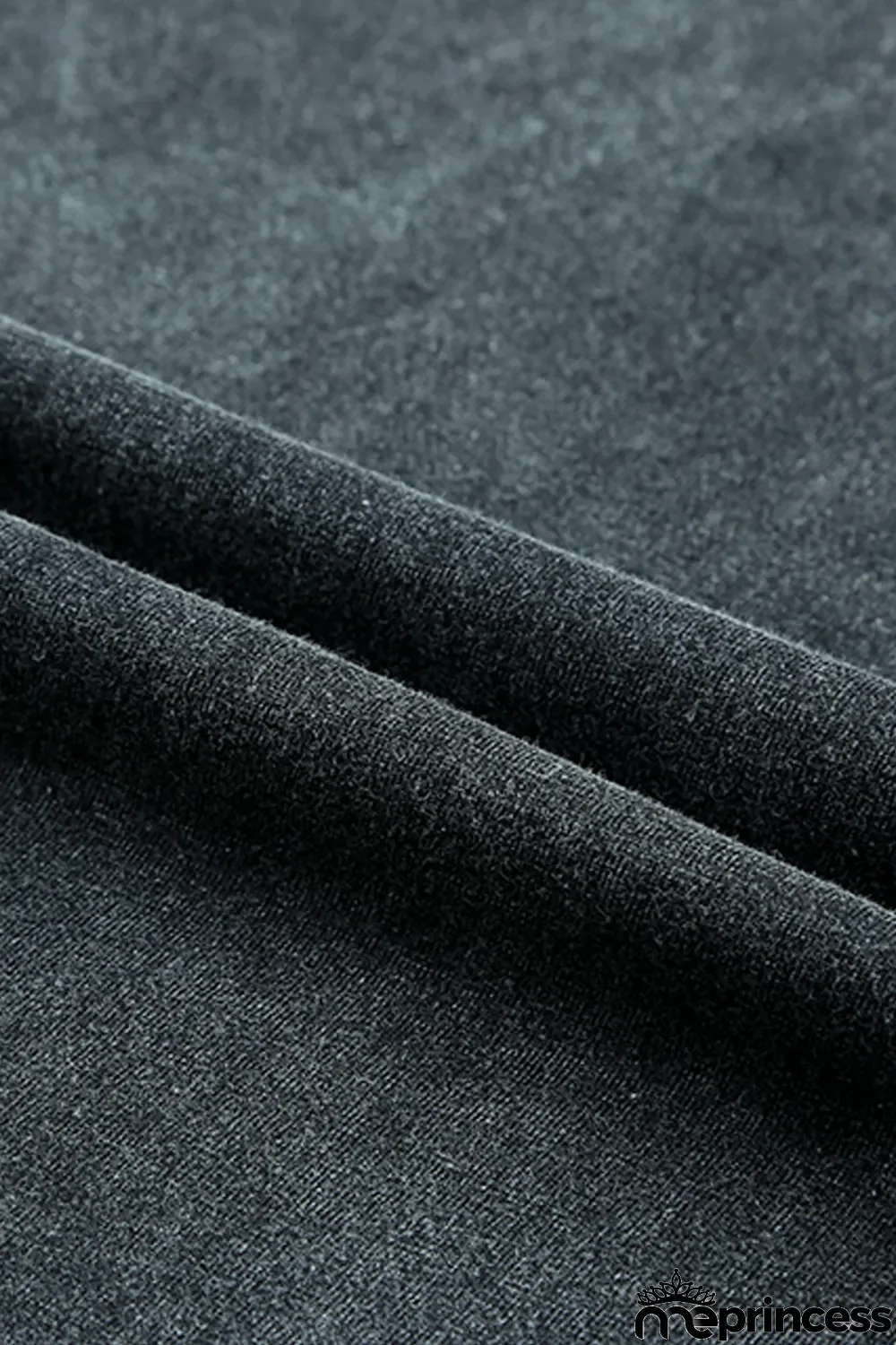 Black Mineral Washed Casual Short Sleeve Tee