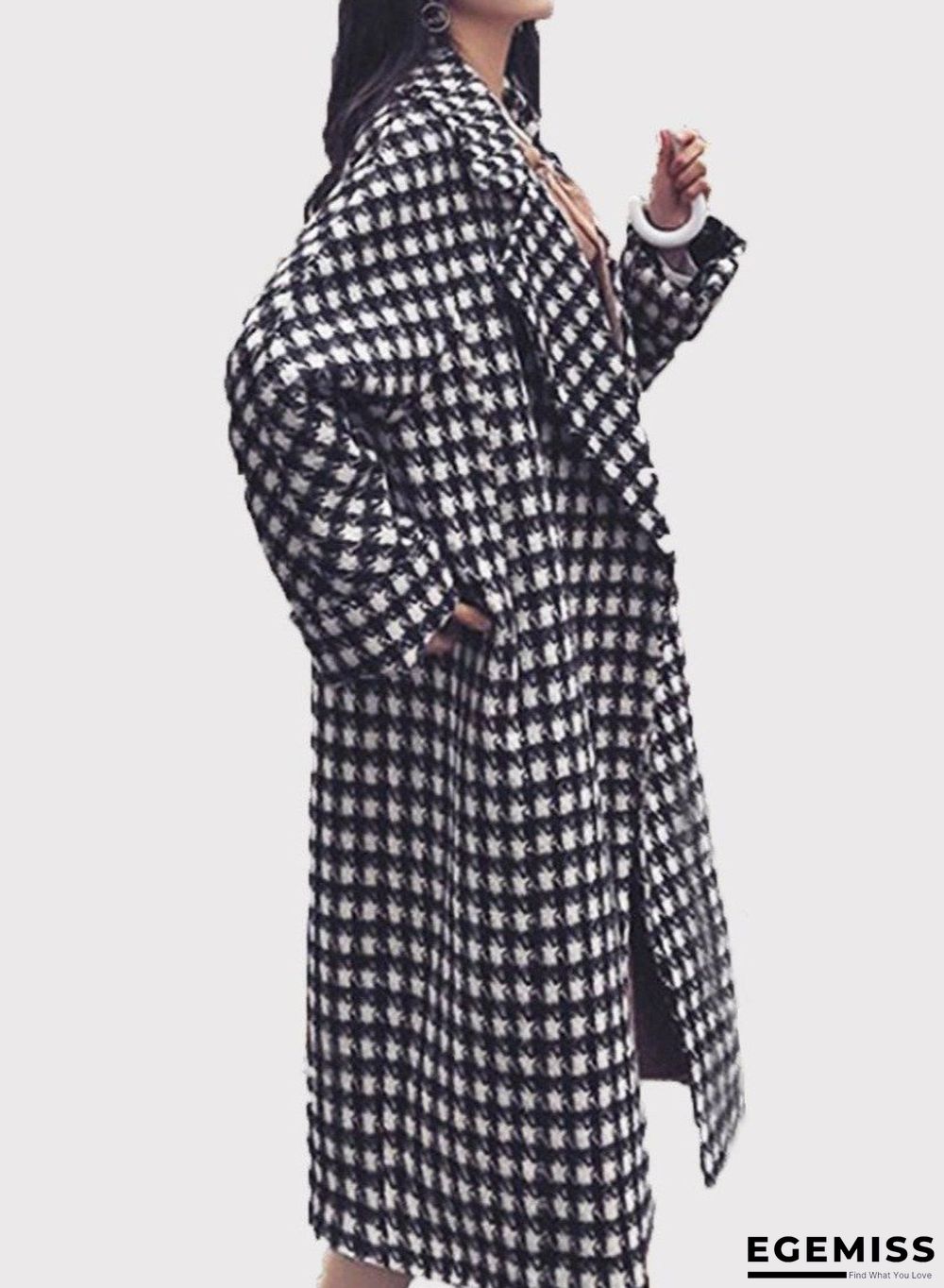 Hounds tooth Woolen Coat | EGEMISS