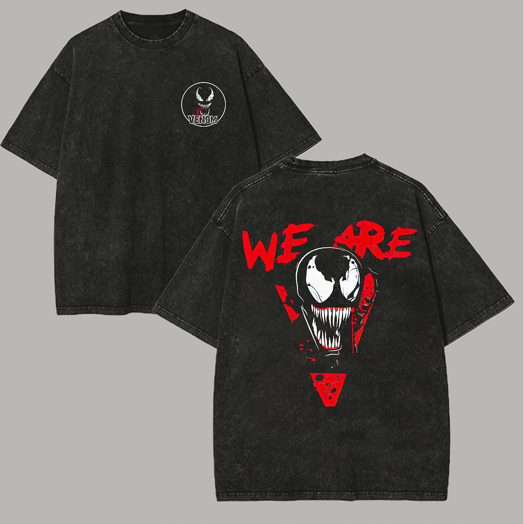 We Are Venom Printed Unisex Washed T-Shirt