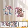 2 PCS Gnome Girl - 5D DIY Pendant
