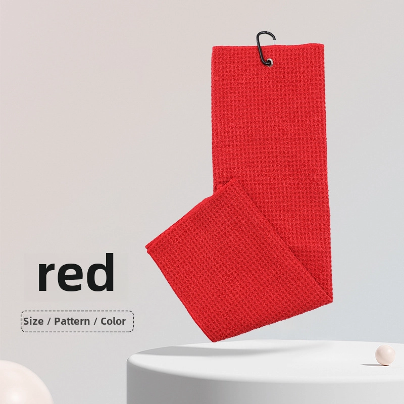 Golf Towel Tri-fold Sports Microfiber Waffle Ball Towel Pineapple Plaid Printed Embroidered Logo