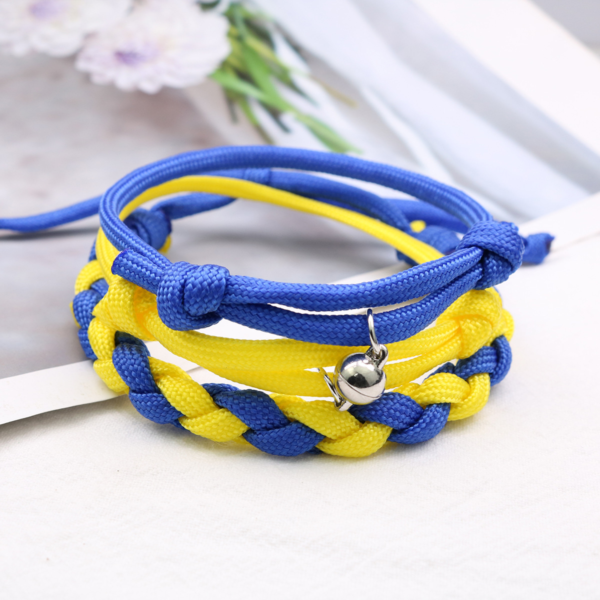 Comstylish Friendship With Ukrainians Handmade Multi-layered Braided Bracelet