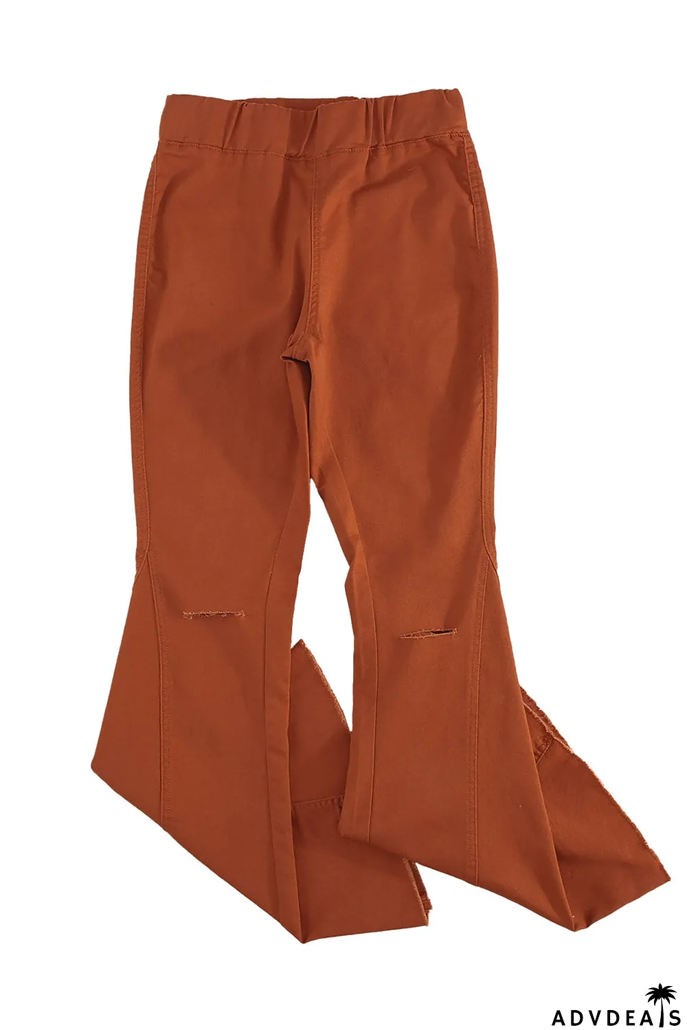 Distressed Bell Bottom Denim Pants