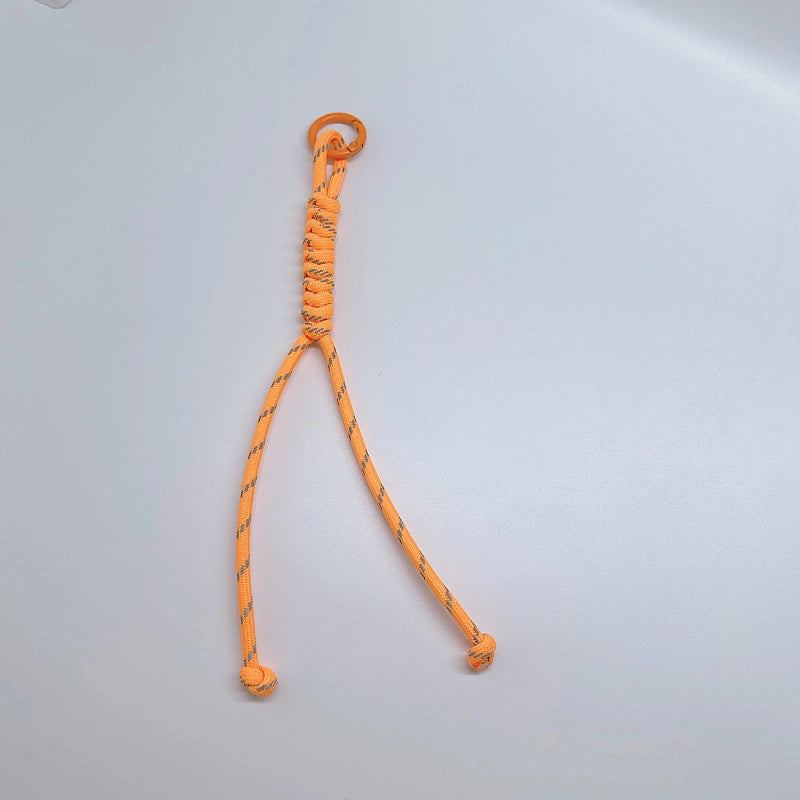 Miu’s Color Braided Rope Bag Hanging Mobile Phone Lanyard Bag Fashion Pendant Hand-Woven Key Ornament