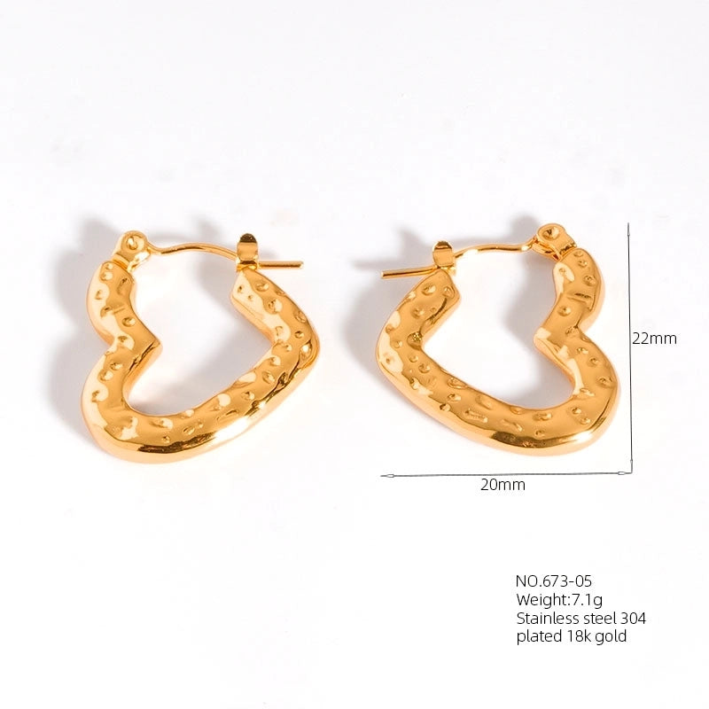 1 Pair Casual Modern Style Classic Style U Shape Geometric 304 Stainless Steel Titanium Steel 18K Gold Plated Earrings