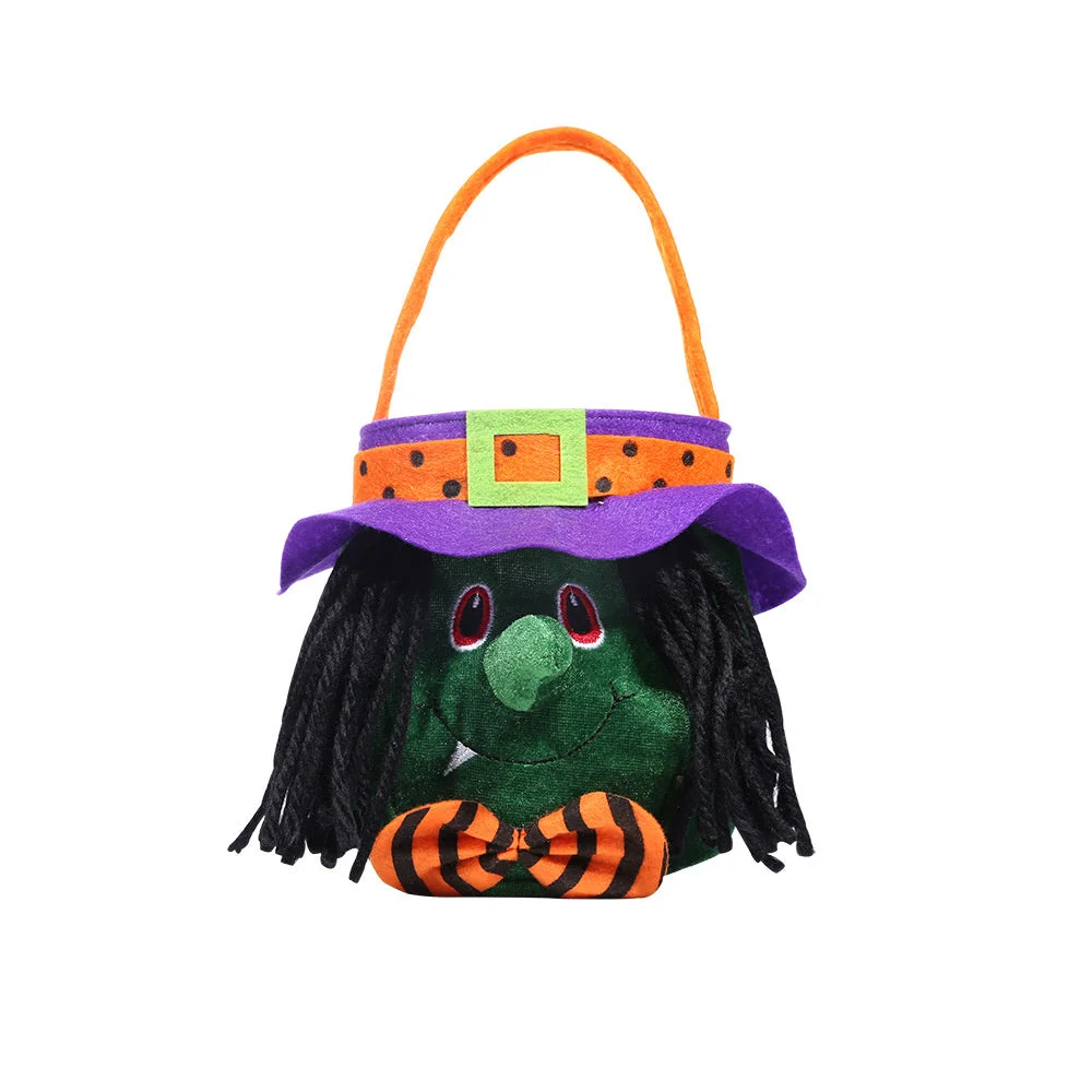 Women plus size clothing Halloween Decoration Supplies Creative Cartoon Pumpkin Witch Gift Bag Candy Bag-Nordswear