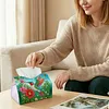 (24cm)Diamond Art Tissue Box Cover DIY PU Desktop Organizer Large(Bird)