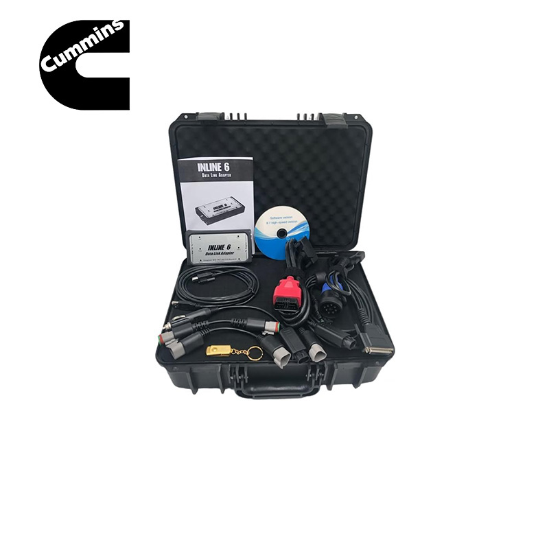 for Cummins INLINE6 3165033 Data Link Adapter Insite 8.7 Heavy Duty Diagnostic Tool Scanner Interface CAN Flasher Remapper (Adapter with 8.7software)