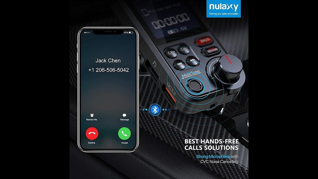 Nulaxy KM30 Car Bluetooth Transmitter