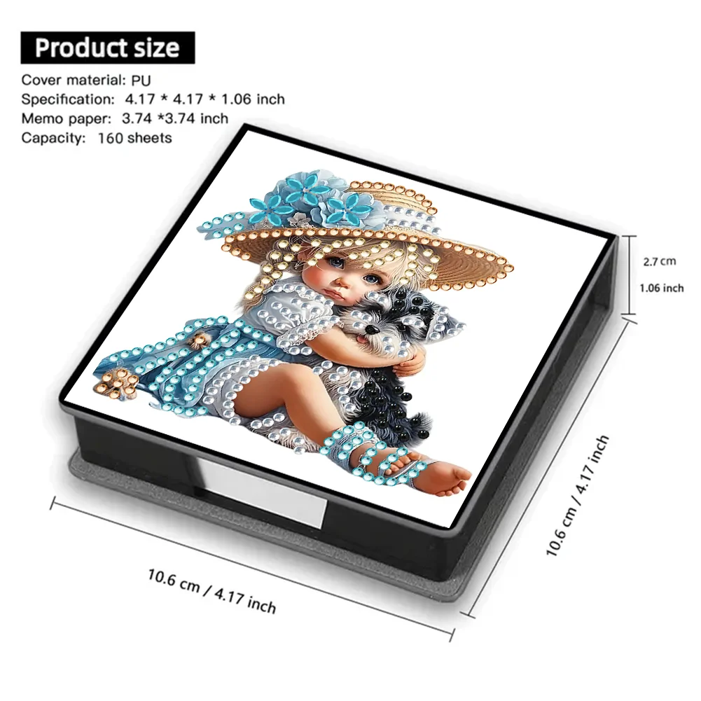 PU 5D Diamond Painting Kit Note Box DIY Diamond Art Notepad Box (H)