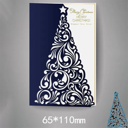 110*65mm Christmas tree Metal steel frames Cutting Dies DIY booking Photo Album Embossing paper Cards